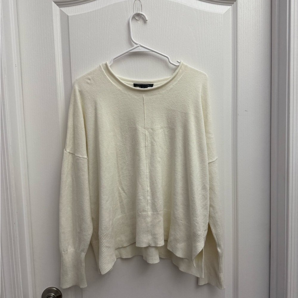 French Connection Cream Crew Neck Sweater